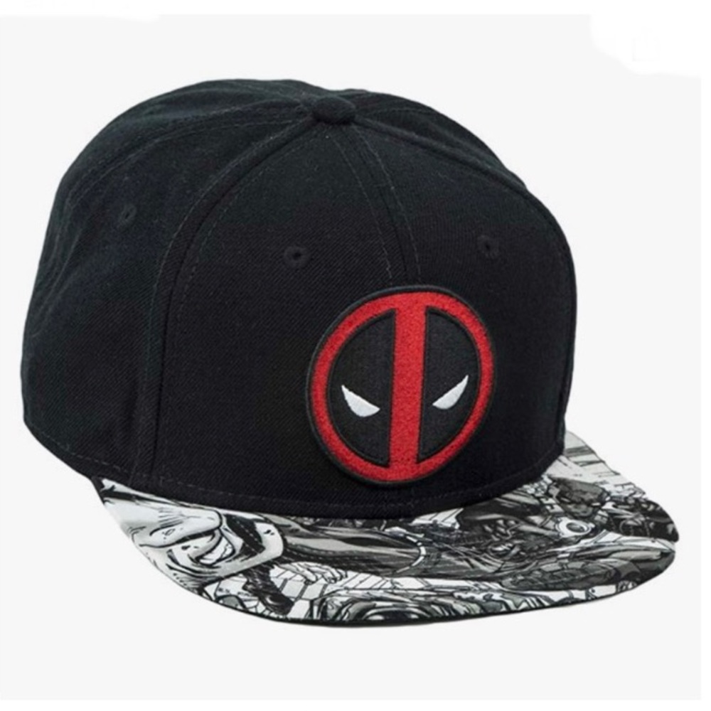 Marvel Comics Deadpool Logo Visor Sketch Dye Sublimated Embroidered Snapback Cap